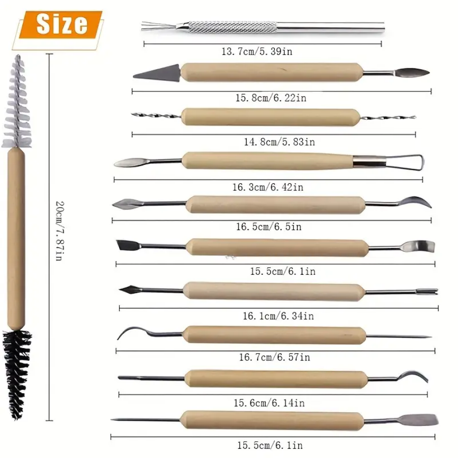 1SET Pottery Clay Sculpting Mo - đánh giá và giá Wood Chisel Set