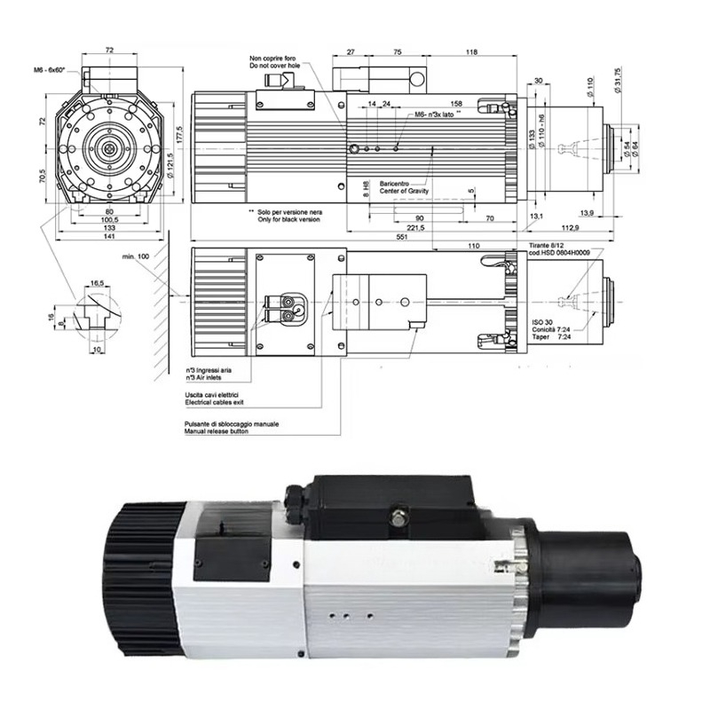 Hot Sale 9kW ISO30 Steel Spind - đánh giá và giá Woodworking Machinery For Sale